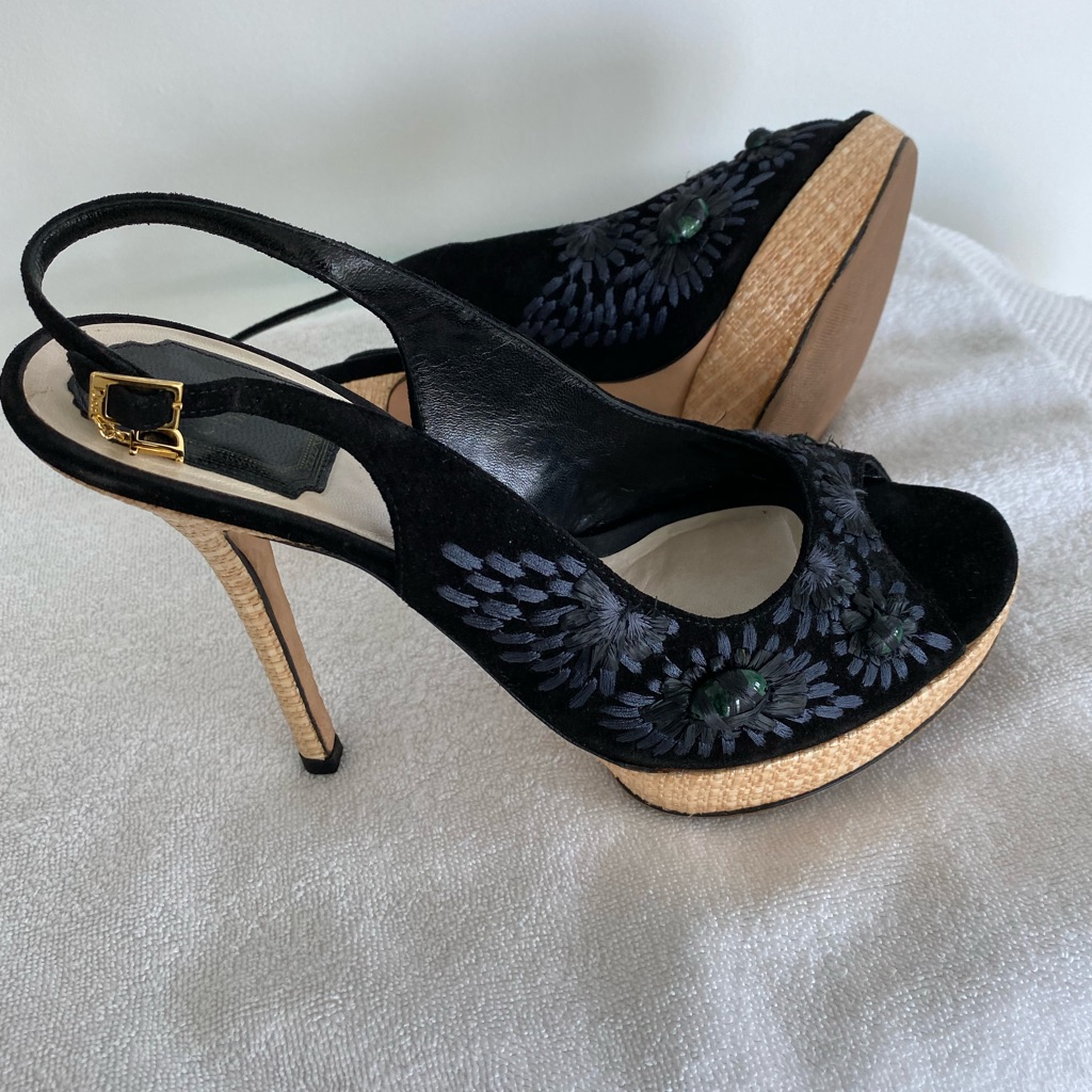 Christian Dior Stunning Open Toe Slingbacks 9.5